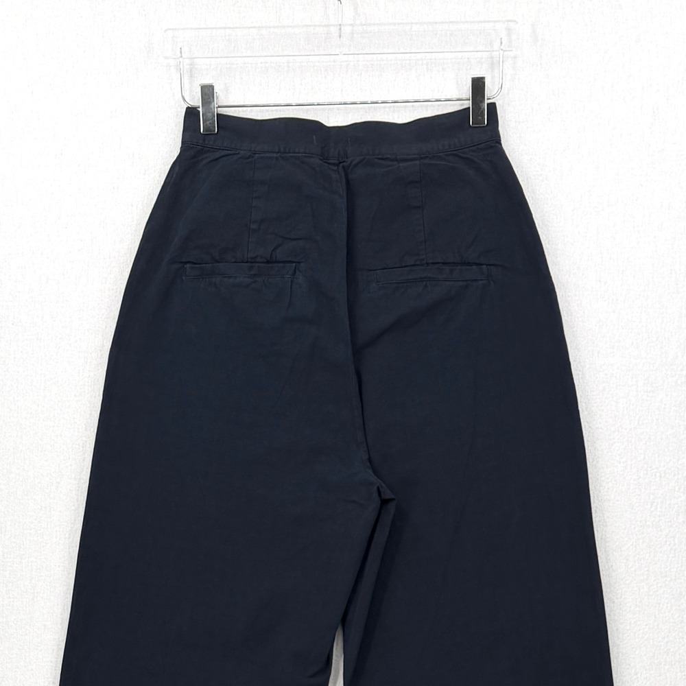RUDY JUDE Pleated Trousers Pants Womens Black Indigo Size 2 High Rise Wide Leg - Picture 6 of 16